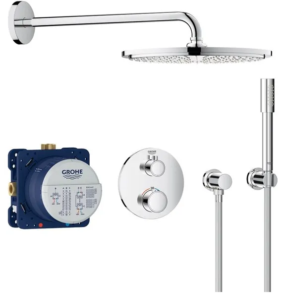 Grohe Grohtherm dusjsett med Rainshower Cosmopolitan 310 dusjhode, krom
