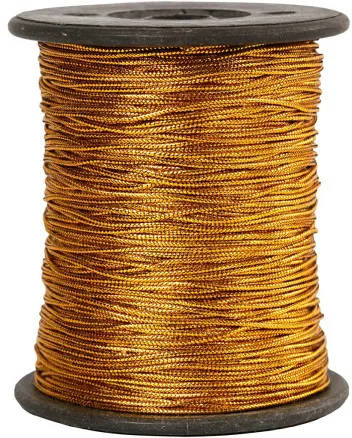 Tråd, gull, tykkelse 0,5 mm, 100 m/ 1 rl.