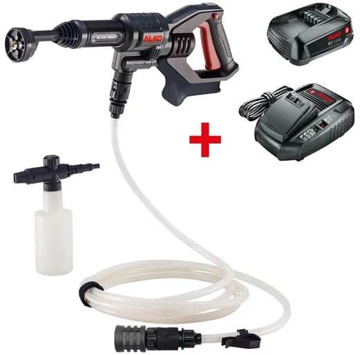 AL-KO Høytrykkspyler Batteridrevet trykkspyler PW 1850 18 V inkl. batteri og lader