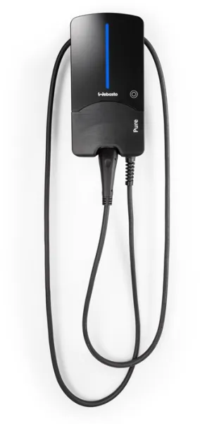 Webasto Pure Ladeboks 22 kW Type 2 Black Edition med 7 mtr. kabel - Integreret Type B feilstrømsvern