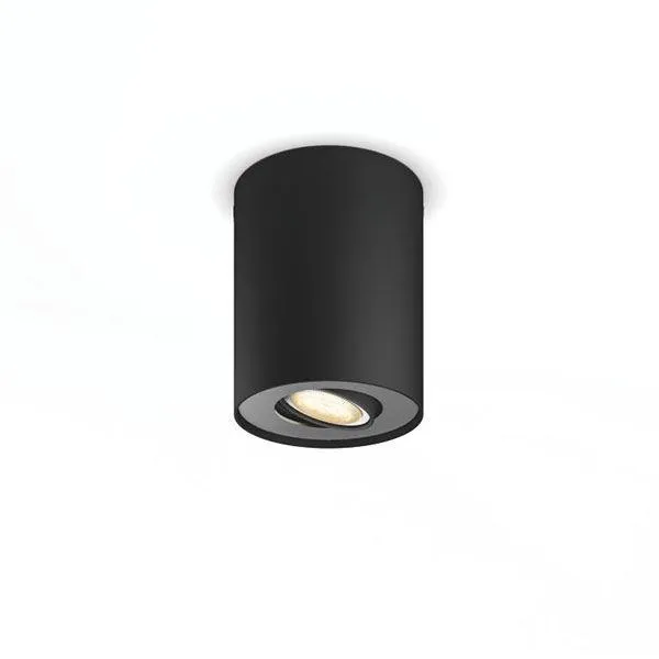 Philips Hue Pillar Single Spot Sort inkl. Dimmer