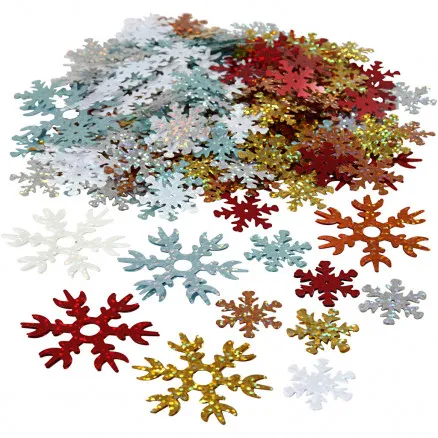 Paljetter, assorterte farger, diam. 25+45 mm, 250 g/ 1 pk.