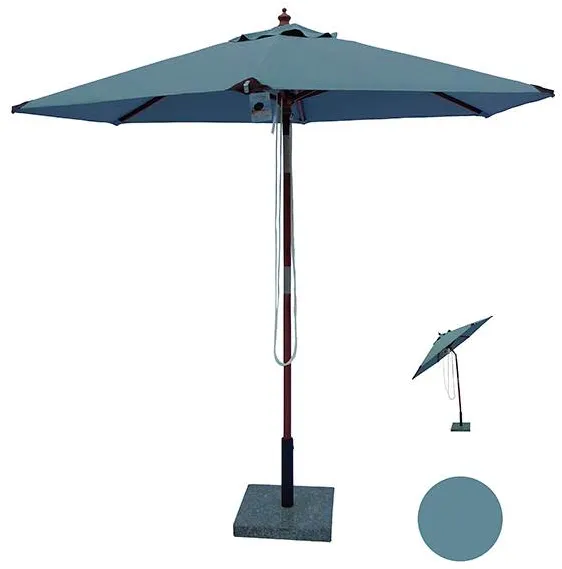 Geneva parasoll - 2,5 meter - grå