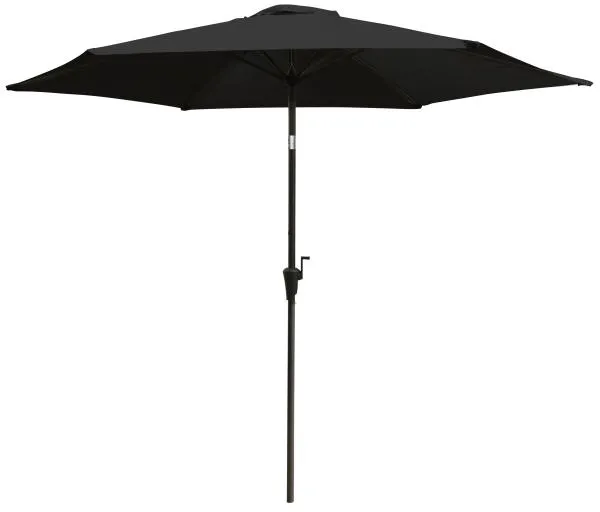 Parasol med vippefunksjon svart 3m