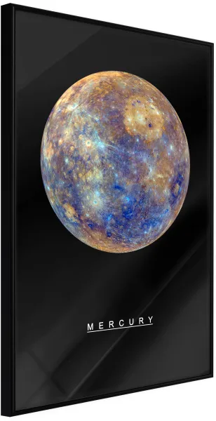 ARTGEIST Innrammet plakat - The Solar System: Mercury Gull med passepartout 30x45