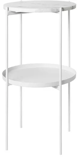 Cozy Living Fryd Nattbord Marmor/Snøhvit