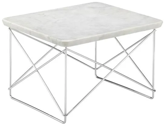 Vitra Occasional LTR Nattbord Lys marmor/Krom