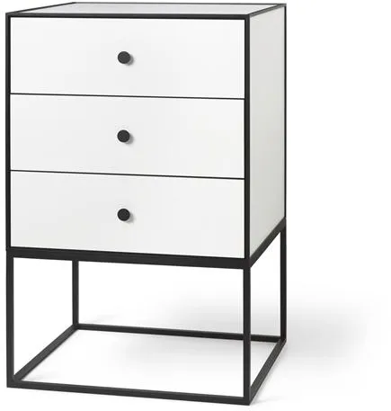 Audo Frame 49 sidebord med 3 skuffer Hvit