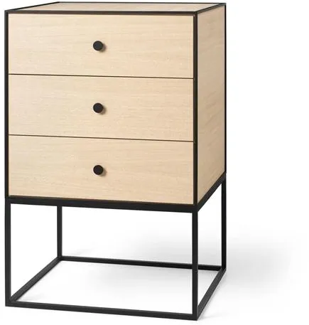 Audo Frame 49 sidebord med 3 skuffer, eik