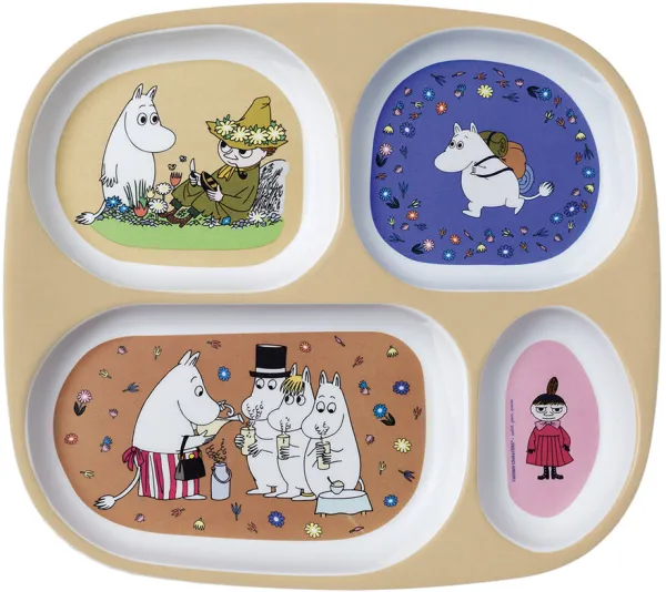 Mummitrollet 4-delt tallerken