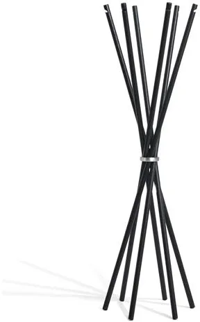 Møbel Copenhagen Coat Stumtjener i Sortmalt Ask/Polert Aluminium