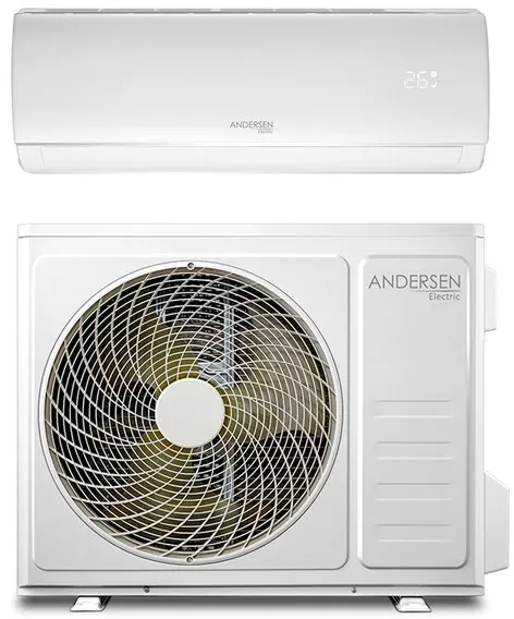 Andersen Electric AE 9000 luft-til-luft varmepumpe med WiFi, 3,4 kW, 5–63 m², hvit